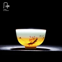 Chinese  tea cups Handmade 70ml Small Kung Fu Tea Cup Jingdezhen small ceramic bowls Hand Painted Porcelain Wine Cup