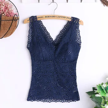 Women's Bra Sexy Lace Cami Bralette Crochet Floral Cami Padded Tank Top Flower Bra Vest Bustier Crop Top floral front cami top with shorts