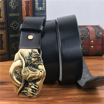 

Bull Belt Buckles For Men Leather Belt Jeans Cinturon Mujer Belts Men Leather Ceinture Homme Riem Male Strap MBT0557