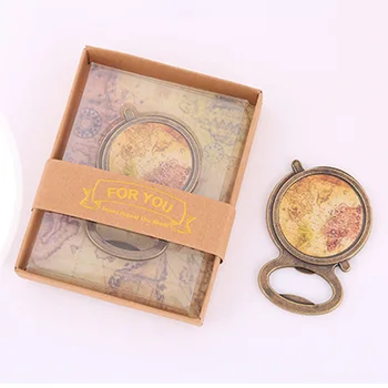 

200PCS Bottle Opener Party Favor Beer Opener Gold Globe Bottle Opener Stainless Steel Wedding Gift