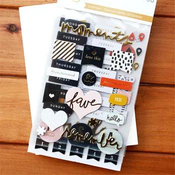 

Love Theme Three-layer Cardboard Paper Stickers Kits Die Cut For DIY Scrapbooking Junk Journal TN Album Sticker Card Making S075