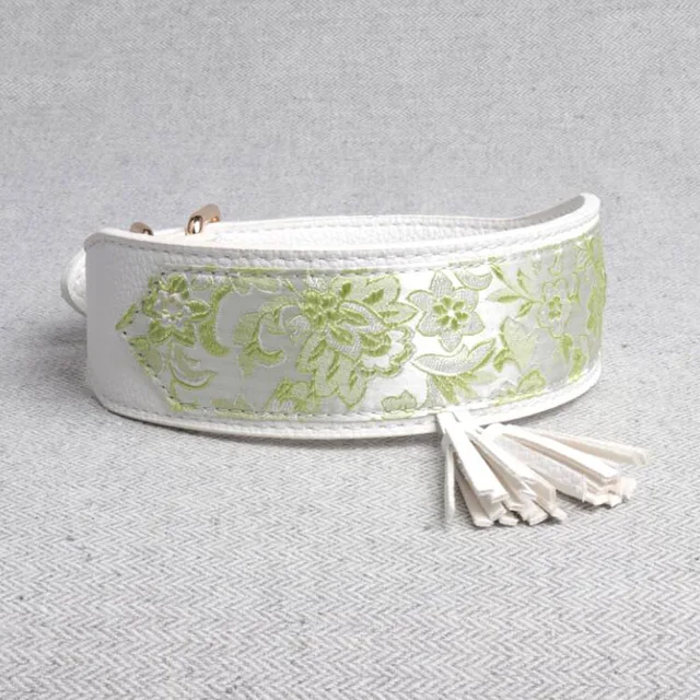 Pet Dog Collars PU Adjustable Medium Large Dogs Collar Ancient Chinese