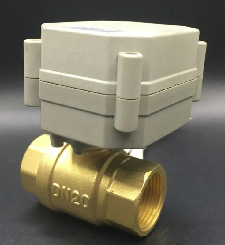 TF20-B2-A BSP/NPT 3/4 ''латунь Электрический моторный клапан DC12V/DC24V 2/3/5/7 провода 2-полосная DN20 полнопроходной для воды Управление