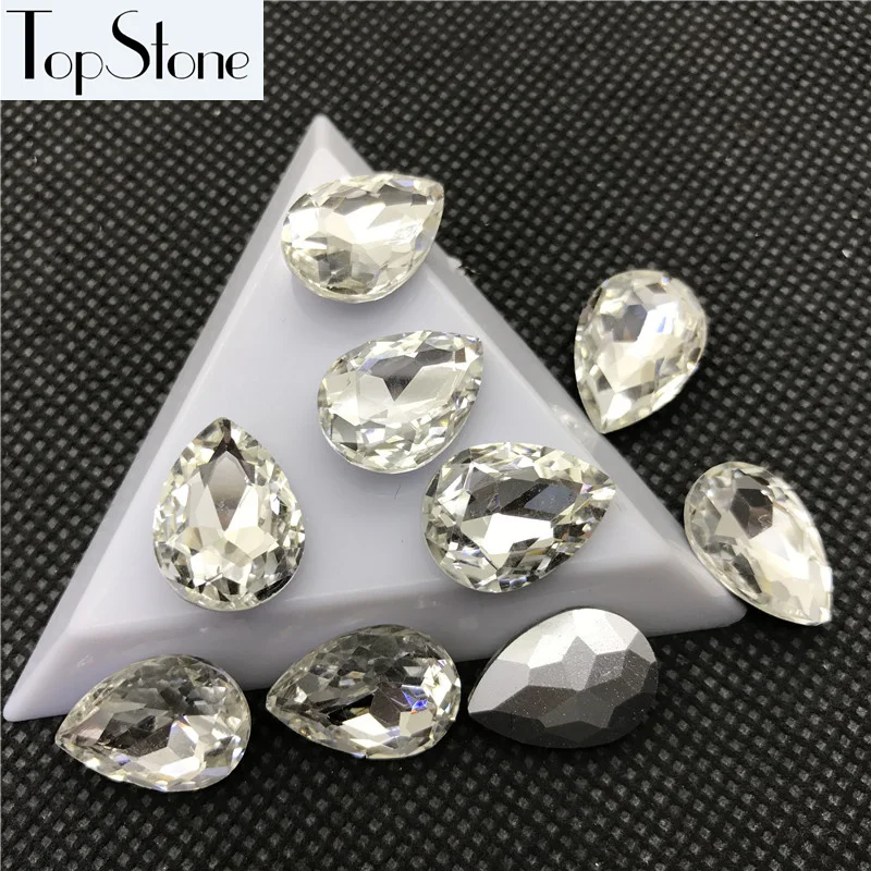 

Teardrop Crystal Clear Color Fancy Stone 6x8,7x10,10x14,13x18,18x25,20x30,30x40mm Droplet Crystals Glass Stones Jewelry Making
