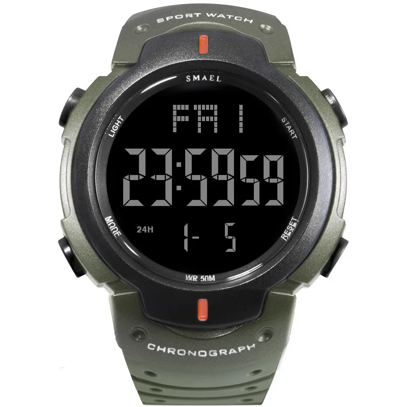 Модные цифровые мужские часы повседневные мужские простые цифровые часы с циферблатом спортивные часы с спокойным ремешком водонепроницаемые спортивные защищенные часы