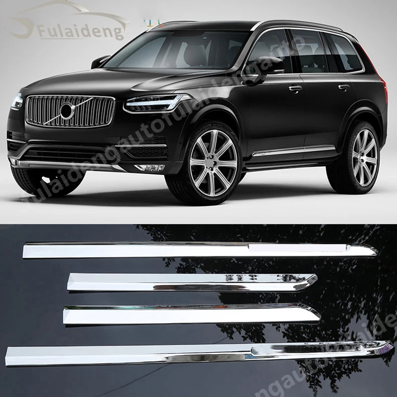 

4pcs For Volvo XC90 2016-2018 ABS Chrome Door Body Side Molding Cover trims Car Styling Accessories