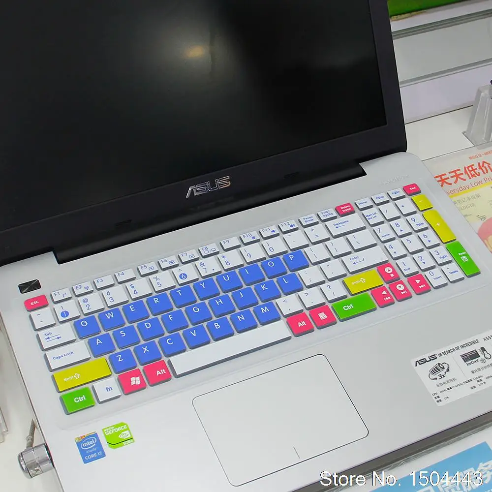 Для Asus Zenbook Pro UX501 UX501J UX501VW UX501JW UX501VW6700 FX-Pro F555L 15 дюймов Клавиатура для ноутбука силиконовый чехол для клавиатуры - Цвет: candyblue