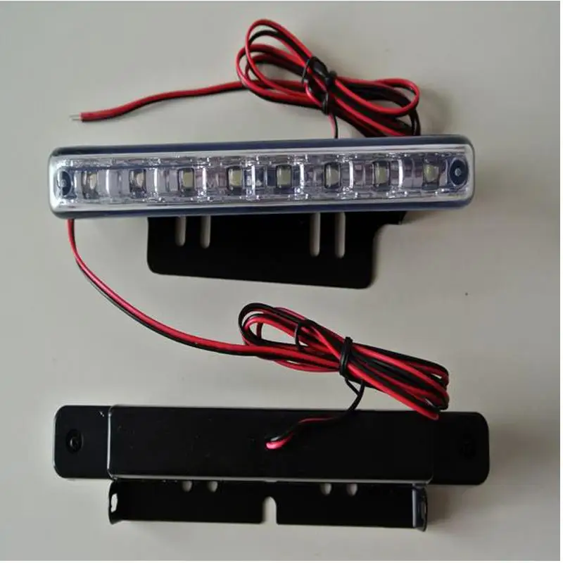 Car-styling 8LED Daytime Running Light Cars DRL The Fog Driving Daylight Head Lamps per luci di navigazione automatiche bianche - immagine 5