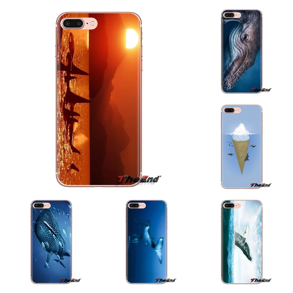 For iPod Touch Apple iPhone 4 4S 5 5S SE 5C 6 6S 7 8 X XR XS Plus MAX Whale Marine life Cool Soft Transparent Shell Covers |