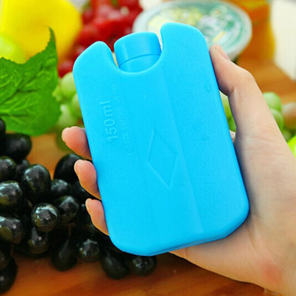 

Pack 5 Large Plastic Camping Picnic Lunch Freezer Ice Blocks Case Cooler Box Bag Holder Organizer Accessories