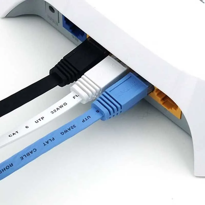 

Cat6 RJ45 3ft Blue feet 1m Ultra-Thin Flat Cable Patch Network Internet UTP / free shipping