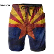 SAMCUSTOM Мужские Пот quick dry ультра-легкие дышащие Аризона флаг Шорты gmy Шорты пляжные шорты