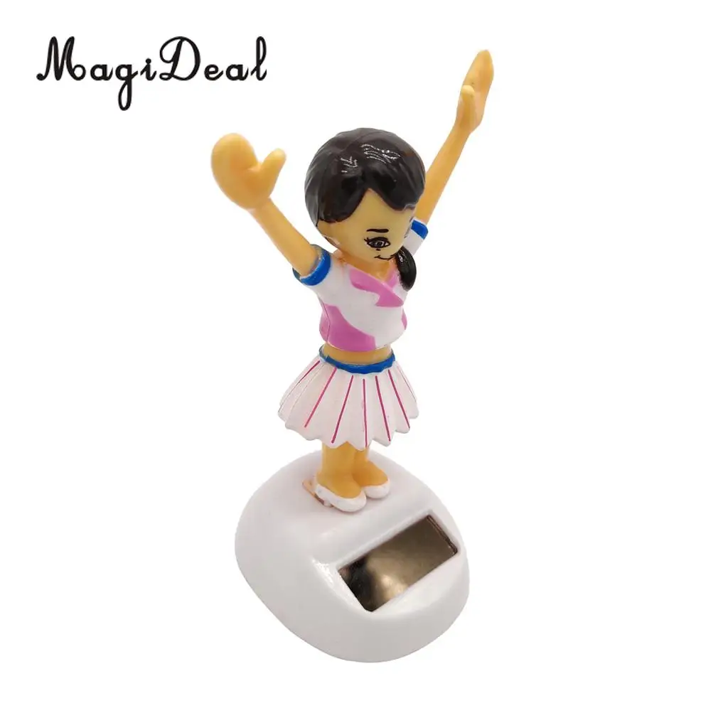 Cute Solar Powered Bobbling Toy Swinging Dancing Girl Home/Auto Car Ornament