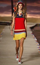 Free Shipping Hot Sale Summer Women Crochet beach Dress Beautiful Women Patchwork Crochet Knit Short Dress