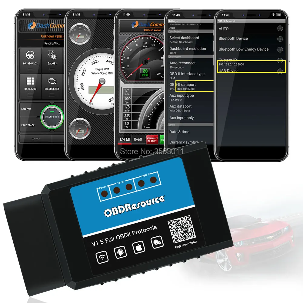 ELM327 OBD2 Wi-Fi V1.5 ELM 327 PIC18F25K80 12V автомобильный диагностический инструмент OBD II адаптер автоматический считыватель кода для BMW Mercedes Vag Porsche