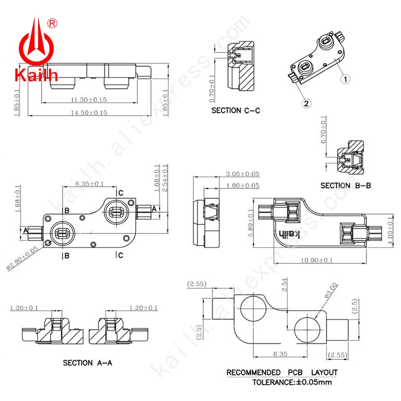 Переключатель Клавиатуры Kailh PCB DIY механическая сменная розетка простая