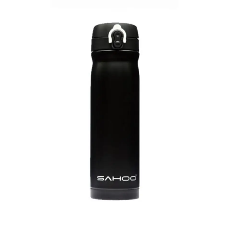 Бутылка для воды из нержавеющей стали для спортивного велосипеда и велоспорта EA 450 мл - Цвет: black