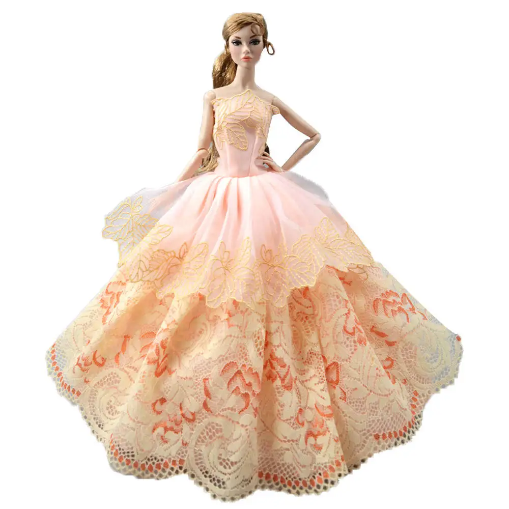NK новейшее Кукольное свадебное платье принцессы Благородный Модный дизайн платье смешанный стиль наряд для куклы Барби аксессуары DIY игрушки JJ - Цвет: D