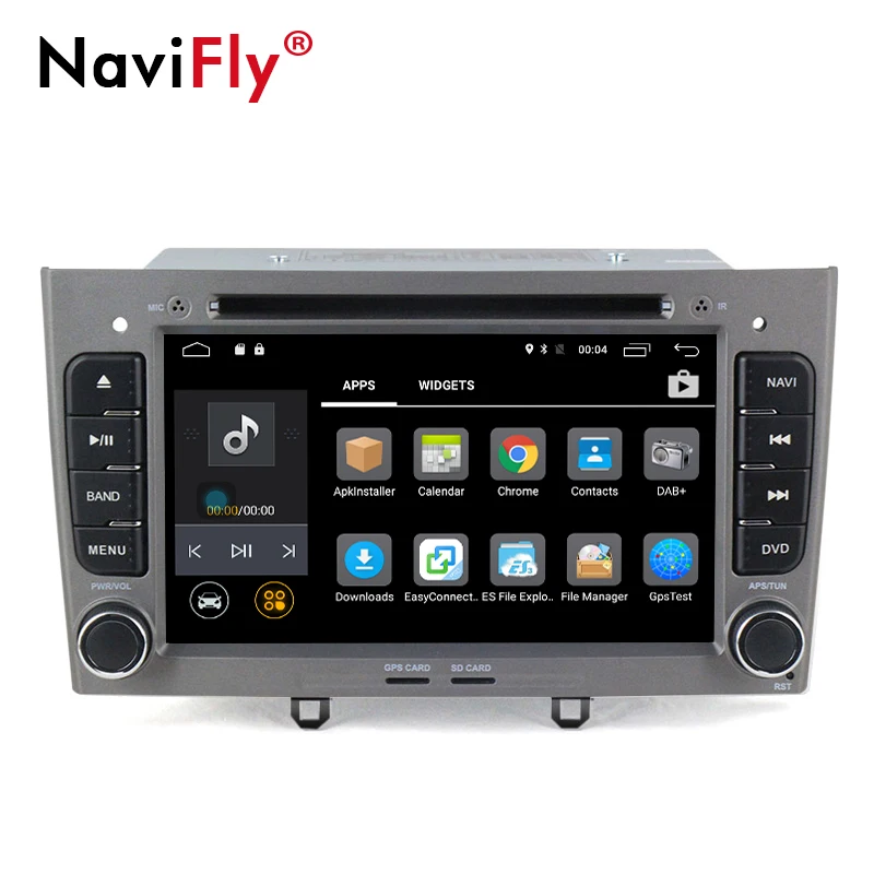 Discount NaviFly Android 7.1 Car dvd player for Peugeot 308 Peugeot 408 with GPS Navi 4G WIFI 1024*600 BT DVR Camera 1080P video RDS 1