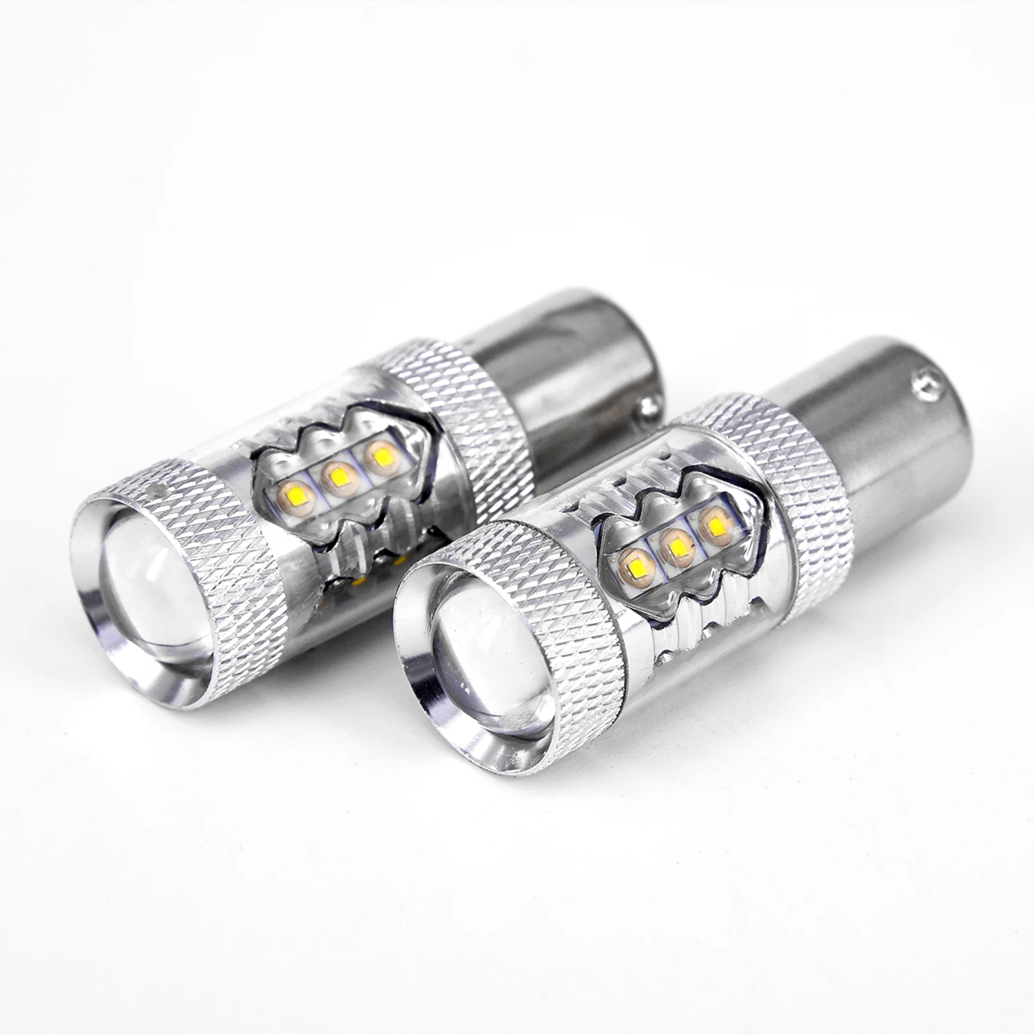 2* 80W DC12V LED 1156 BA15S P21W Car Backup Reverse Signal Lights Lamps Canbus