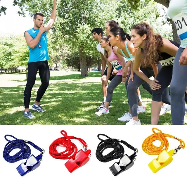 2Pcs Plastic Whistle Referee Practical Durable Whistle Professional Soccer Basketball Hockey Baseball Sports Referee Whistle