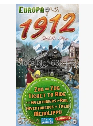 English Genuine Ticket To Ride Europa 1912 Extension Spot In Board