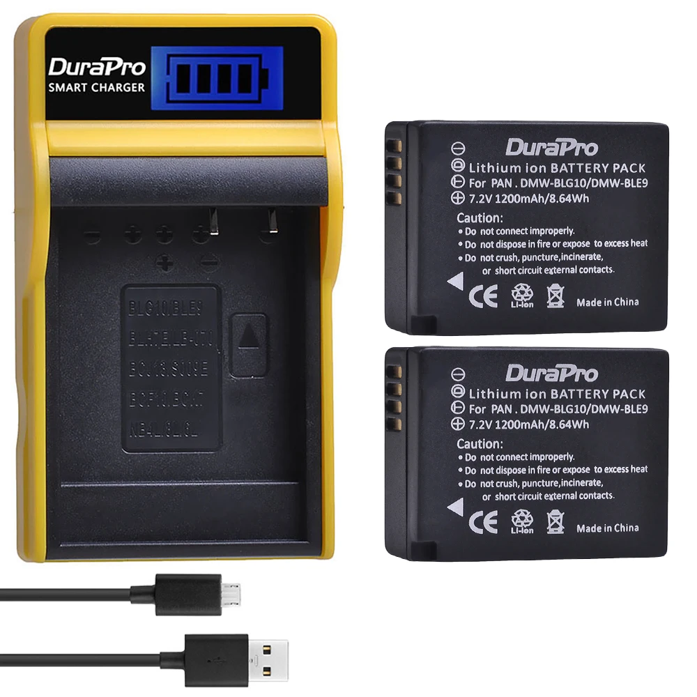 2 шт. DMW-BLG10 DMW BLE9 батарея для камеры+ ЖК USB зарядное устройство для Panasonic LUMIX GF5 GF6 GX7 Mark II GX80 GX85 DMC-LX100 камера