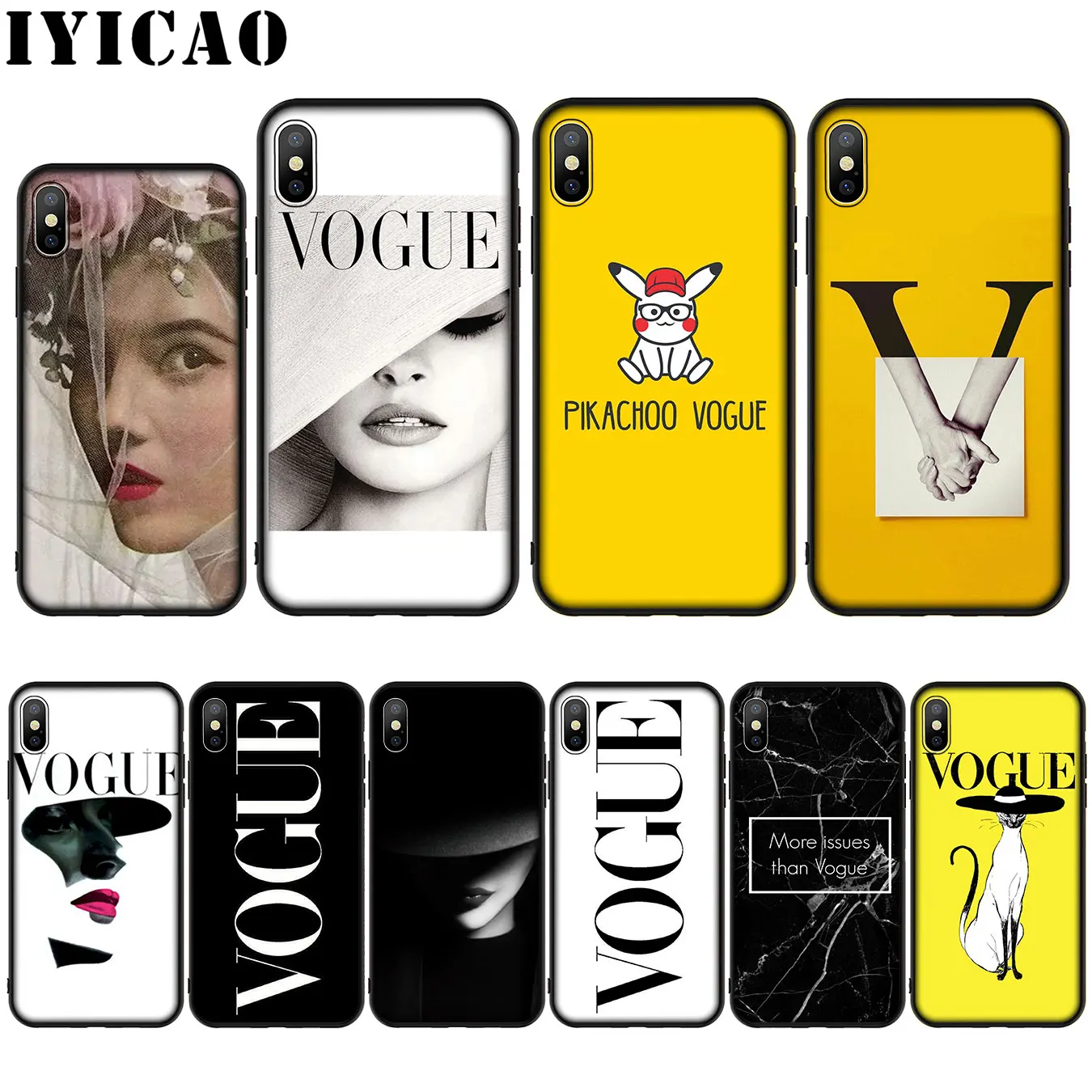 

IYICAO More Issues than Vogue Silicone Soft Case for iPhone XR X XS Max 8 7 6 6S Plus 5 5S SE Cover