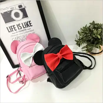 

New girl shoulder bag Cartoon backpack dual-use small Diagonal School bag children cute bow small backpack mochilas escolares
