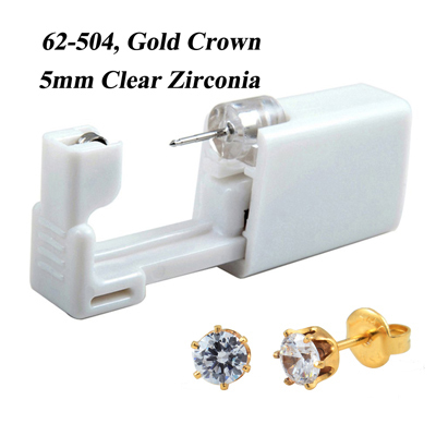 Disposable No Pain Safe Sterile Ear Stud Cartilage Tragus Helix Unit Kit Nose Piercing Stud Tool Fashion Jewelry 20g