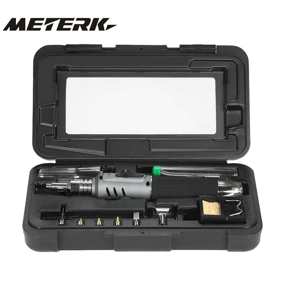 HS-1115K Soldering Iron Professional 10 in 1 Soldering Iron Set Butane Gas Soldering Iron Set 26ml Welding Equipment