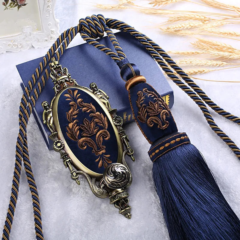 Изысканные 4 шт./компл. 2 Завязки для штор с крючками завязки кисточками завязка