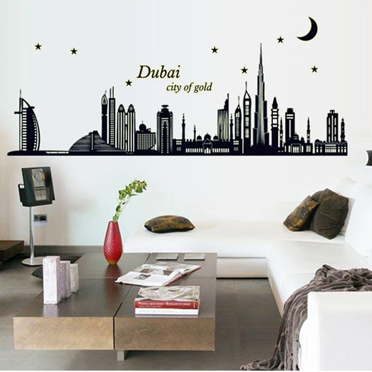 aliexpresscom buy new dubai silhouette large wall sticker home decor in dark luminous fluorescent diy posters modern removable pvc stickers from reliable - Home Decor Dubai aliexpresscom buy new dubai silhouette large wall sticker home decor in dark luminous fluorescent diy posters modern removable pvc stickers from reliable - Home Decor Dubai