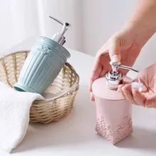 400 мл прессованный резной пластиковый многоразовый крем дозатор лосьона контейнер для бутылок для косметического шампуня жидкое мыло гель для душа