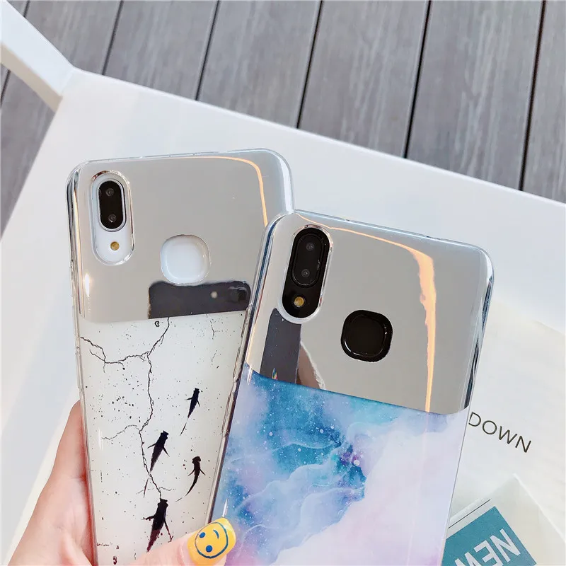 Чехол для телефона с мраморным Зеркалом Для Huawei P30 P20 Pro P10 P Smart Plus Nova 3 4 3i 3E 4E Mate 10 8