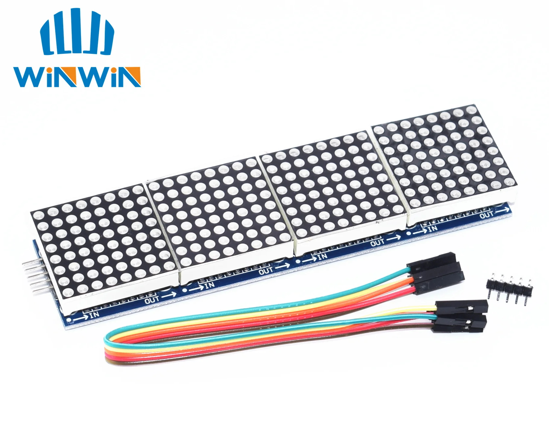 

C14 5pcs MAX7219 dot matrix module microcontroller module 4 in one display