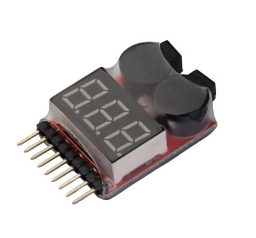 

1-8S LED Low Voltage Buzzer Alarm Lipo Voltage Indicator Checker Tester