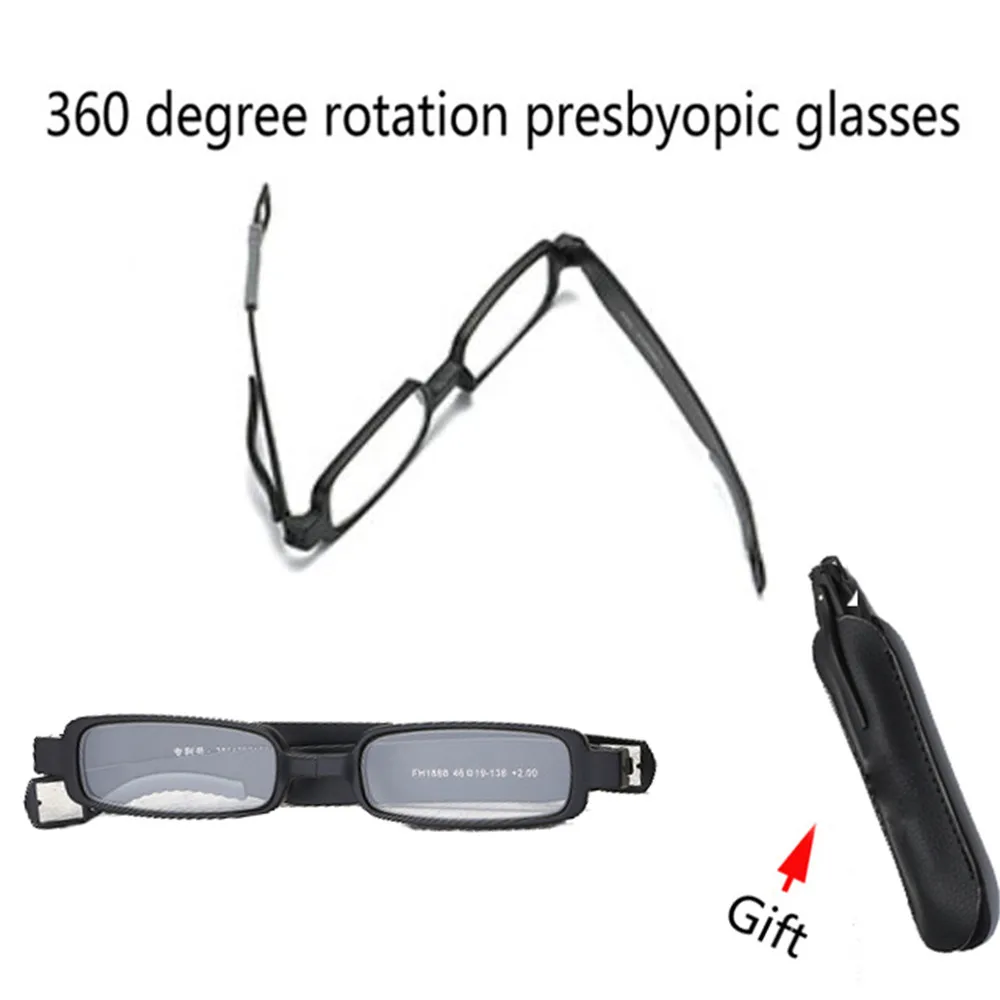 

2019 Hot Sale Clara Vida Folding Reading Glasses 360 Degree Rotation Foldable Men Women With Case +1 +1.5 +2 +2.5 +3 +3.5 +4