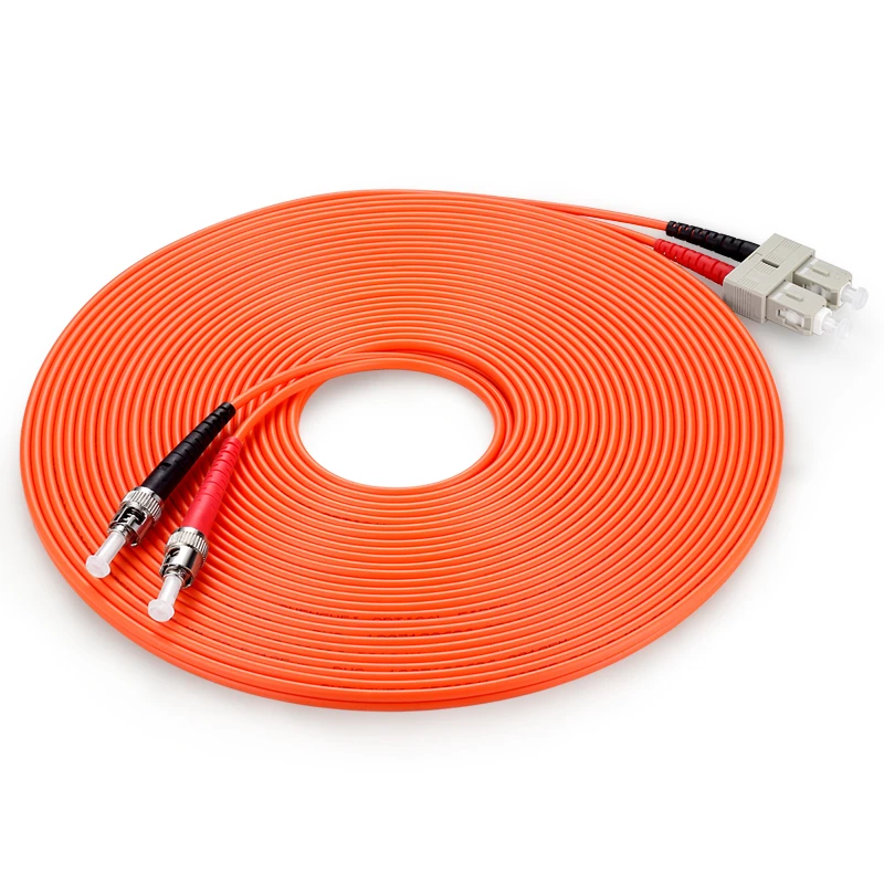 

Multimode Fiber Optical Patch Cord SC/UPC to ST/UPC OM2 Duplex Fibre Channel Cable 50/125um 3.0mm