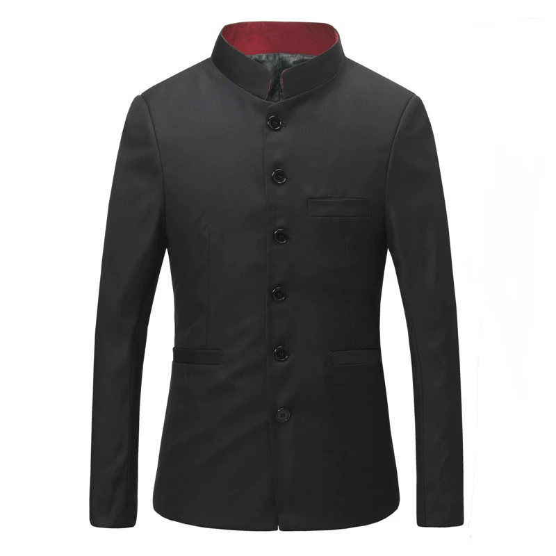 Crows Zero Japanese Style Uniform Red Stand Collar Slim Fit Mens Tunic