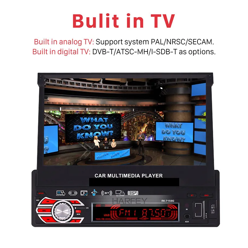 Flash Deal Harfey Clearance 7" 1 Din head unit Auto Touchscreen Universal Car Radio GPS Multimedia Player Support DVD Player MP5 USB SD 2 Flash Deal Harfey Clearance 7" 1 Din head unit Auto Touchscreen Universal Car Radio GPS Multimedia Player Support DVD Player MP5 USB SD 2