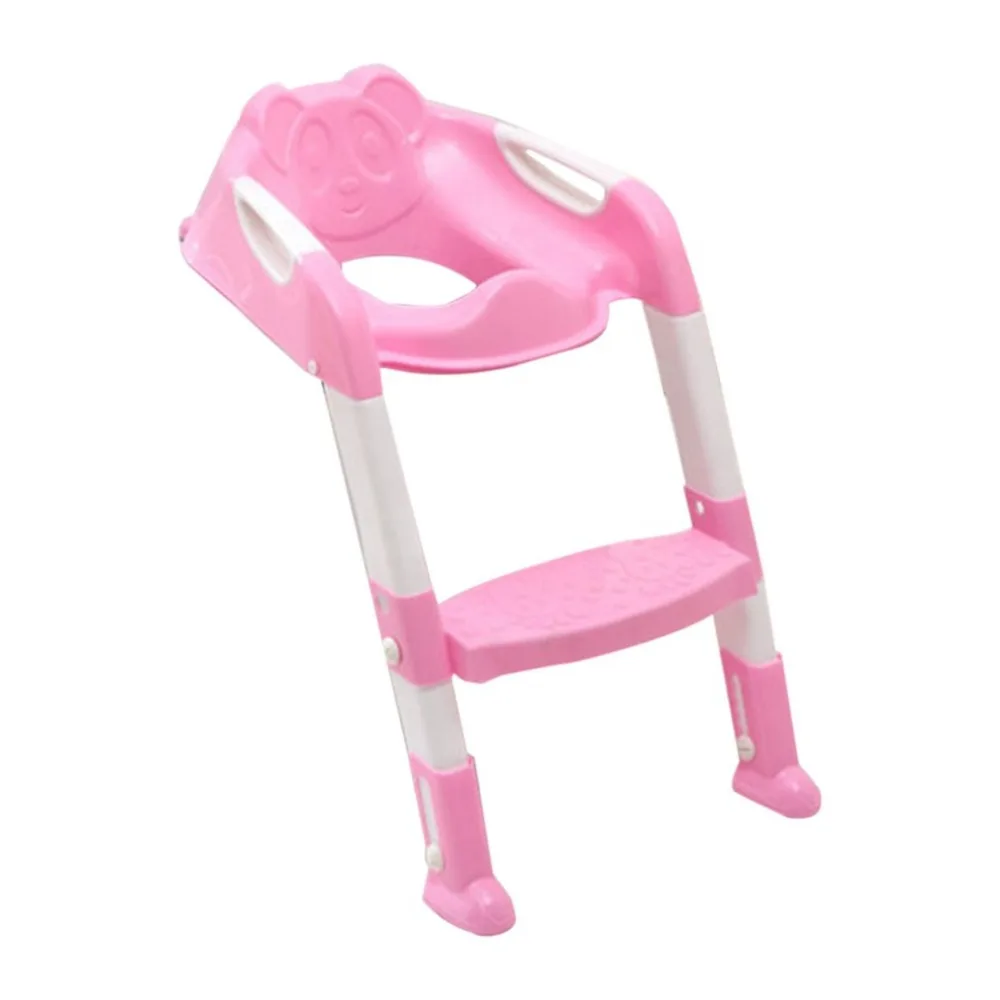 Складной Детский горшок с лестницей крышка PP Туалет регулируемое кресло розовый Горячая