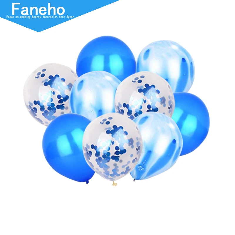 

9pc/set Confetti Balloons Transparent Latex Balloons with Gold Silver Confetti for Wedding Party Birthday Decorations