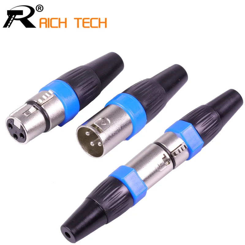 

1set Professional 3PIN XLR Plug&Jack Microphone plug MIC wire connector 5 colors available