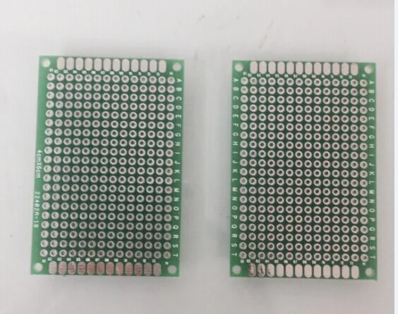 

Free shipping 100pcs 4x6 cm PROTOTYPE PCB 4*6 panel double coating/tinning PCB Universal Board double Sided PCB 2.54MM board