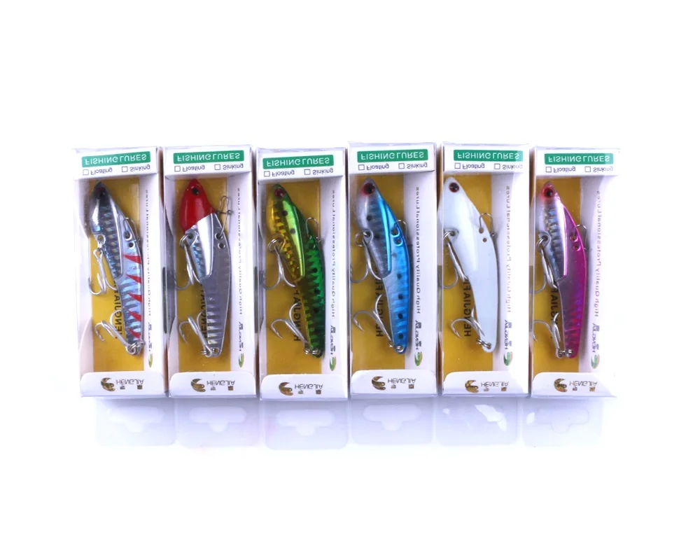 

30pcs New Metal VIB Fishing Lure Hard Blade Bass Bait 7.5cm 21g Artificial Vibration Rattle Lures Crankbait Fishing Tackles