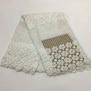 

Soft White African Lace Fabric For Wedding Dress ,Italy Guipure Cloth 2018 Latest Nigeria African Cord Lace Fabric F174-2