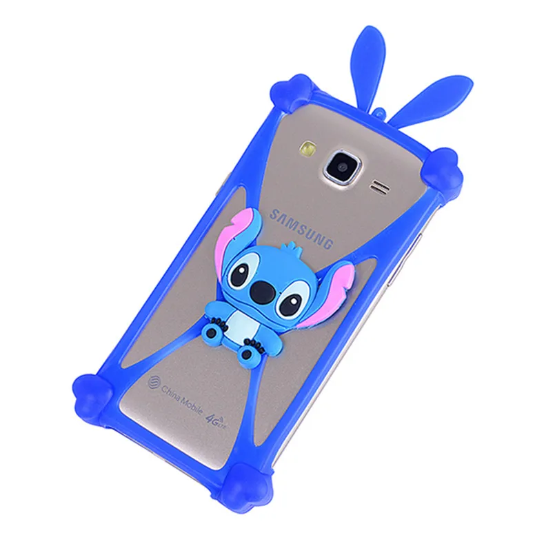 

Cute Cartoon Silicone Universal Cell Phone Holster Cases Fundas For Samsung GALAXY Note 4 N9106W Case Silicon Coque Cover