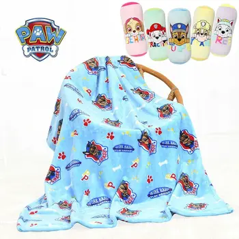 

100% Genuine Paw Patrol chase cartoon Candy air conditioning multi-function plush quilt Kids Kindergarten Blanket kids toy