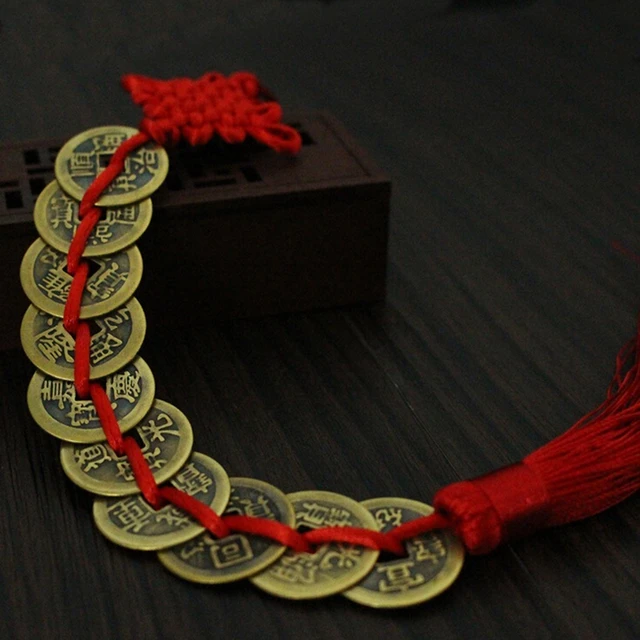 Pièce porte-bonheur chinoise dorée Feng Shui, dragons de bonne fortune,  argent de richesse antique, artisanat à la maison, cadeau de collection,  2.8cm - AliExpress